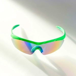 Urban Outfitters Green Iridescent Visor Sunglasses